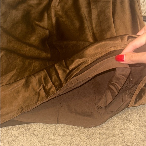 Showpo NWT Elegant Brown Strapless Dress Charlita Maxi Dress Satin Cowl Back - Picture 6 of 9